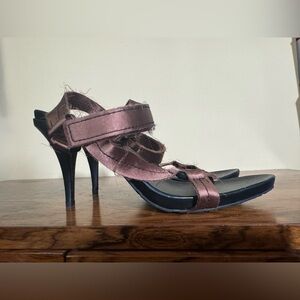 Pedro Garcia distressed Satin Heels brown size 40 / 9 - 9.5